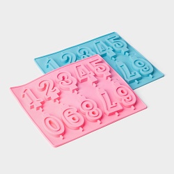 Форма для шоколада "Цифры" 26 см*21 см*1 см 10 ячеек